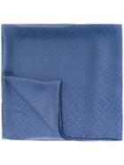 Fendi - Embossed Scarf - Women - Silk - One Size, Blue, Silk