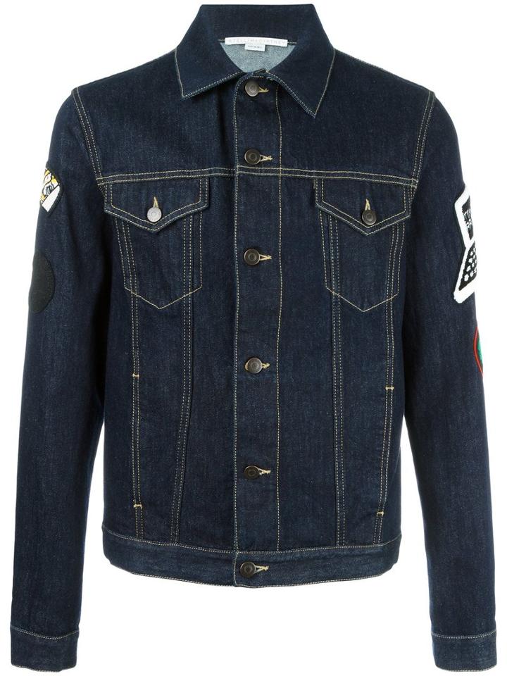 Stella Mccartney Raw Denim Jacket, Men's, Size: 48, Blue, Cotton/acetate