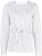 Tibi Liam Stripe Shirt - White