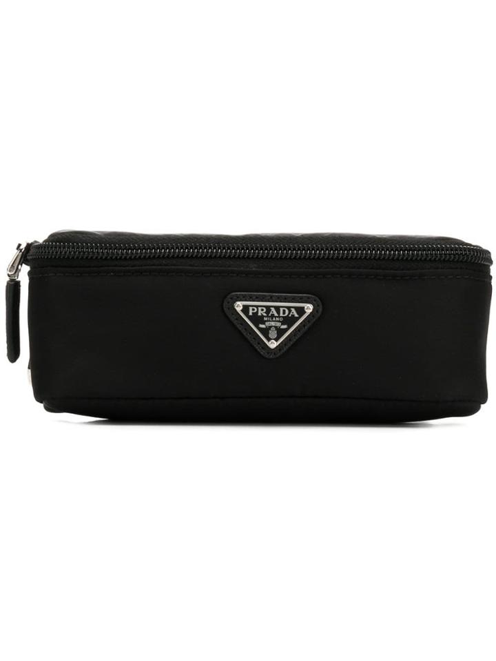 Prada Zipped Wash Bag - Black