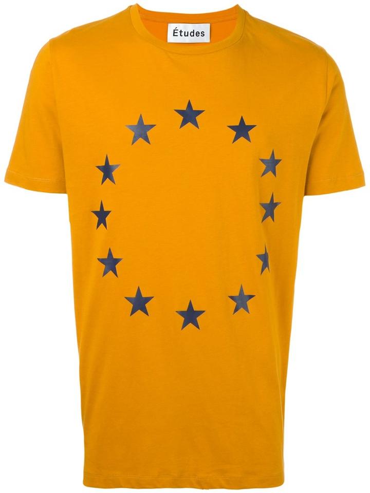 Études 'page Europa' T-shirt, Men's, Size: Large, Yellow/orange, Cotton