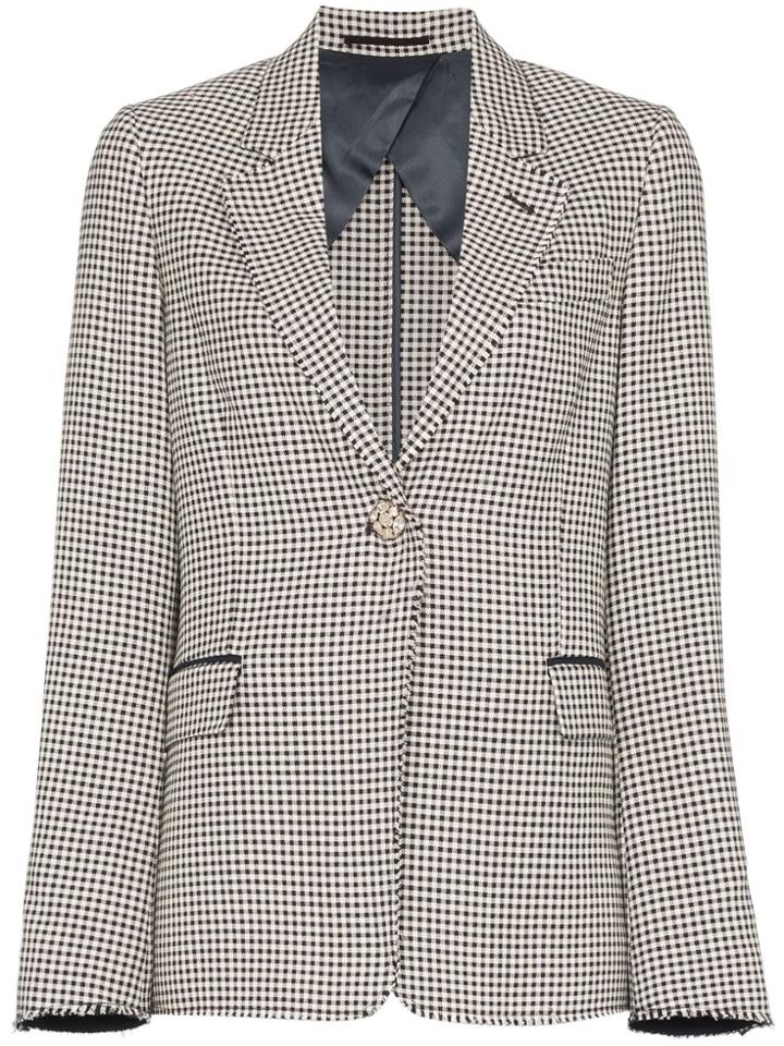 Golden Goose Single-breasted Gingham Blazer - 108 - Multicoloured
