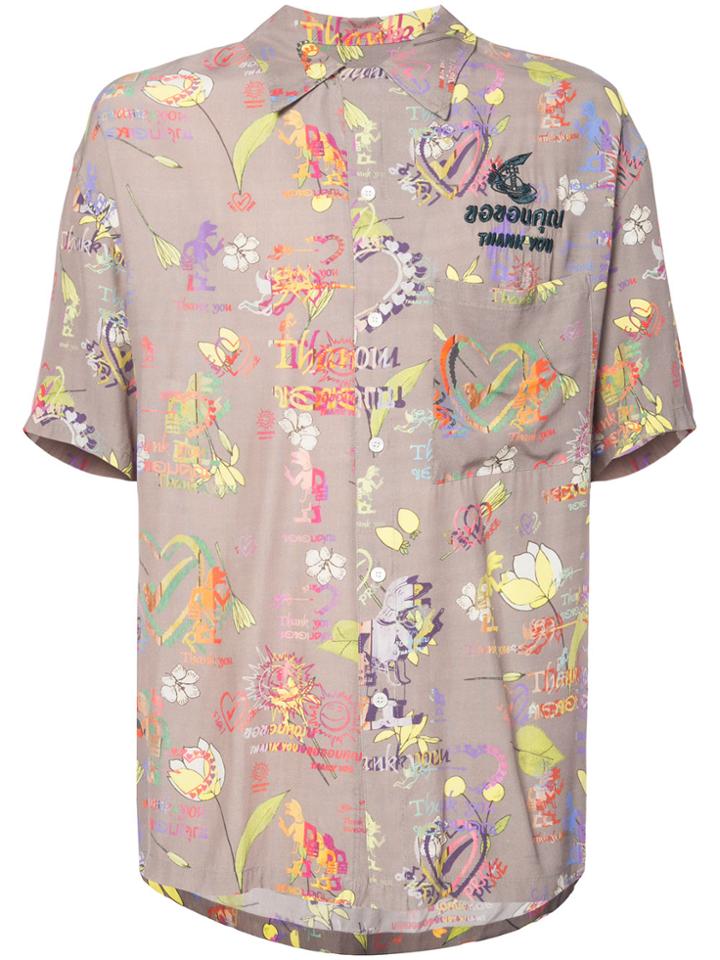 Vivienne Westwood Anglomania Oversized Printed Shirt - Grey