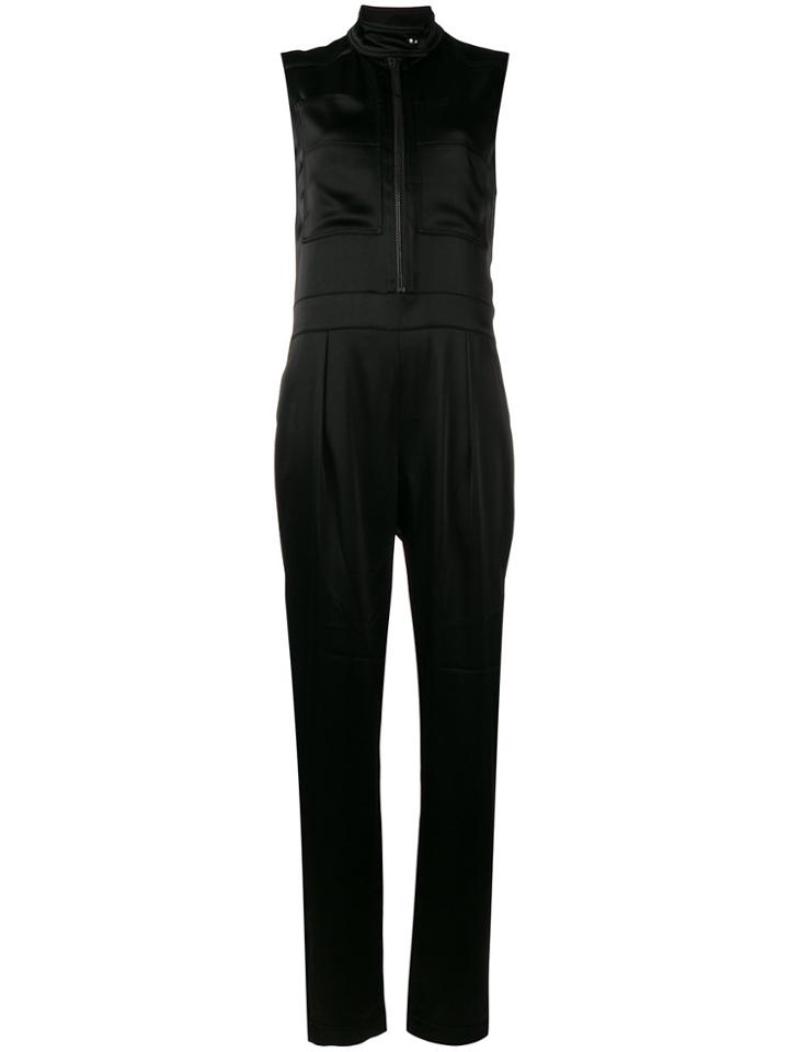 Burberry Zip-front Jumpsuit - Black