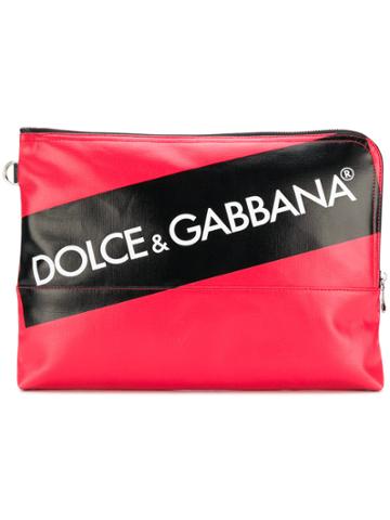 Dolce & Gabbana Logo Tape Clutch - Red