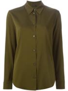 The Row Peter Shirt, Women's, Size: 8, Green, Silk/spandex/elastane