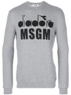 Msgm Msgm X Diadora Graphic Printed Sweatshirt - Grey