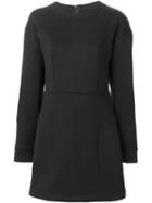 Dkny Sweatshirt Minidress, Women's, Size: Small, Black, Polyester/viscose