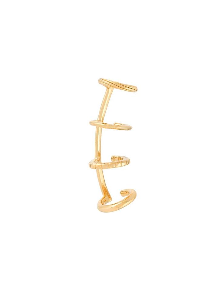Saint Laurent Cage Ear Cuff, Women's, Metallic
