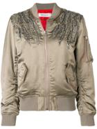 Each X Other Embroidered Bomber Jacket - Nude & Neutrals