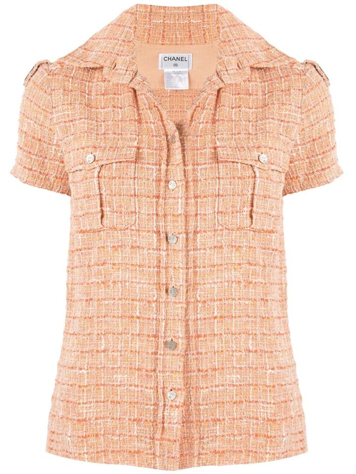 Chanel Pre-owned Sports Line Tweed Shirt - Orange