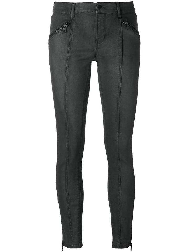 Calvin Klein Jeans Zipped Ankle Skinny Jeans, Women's, Size: 25, Grey, Cotton/polyester/spandex/elastane