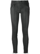 Calvin Klein Jeans Zipped Ankle Skinny Jeans, Women's, Size: 25, Grey, Cotton/polyester/spandex/elastane