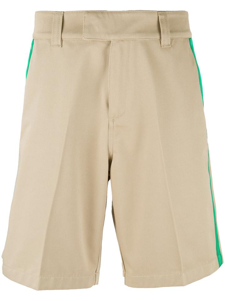 Soulland - Contrast Stripe Shorts - Men - Cotton/polyester - L, Nude/neutrals, Cotton/polyester