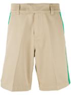 Soulland - Contrast Stripe Shorts - Men - Cotton/polyester - L, Nude/neutrals, Cotton/polyester
