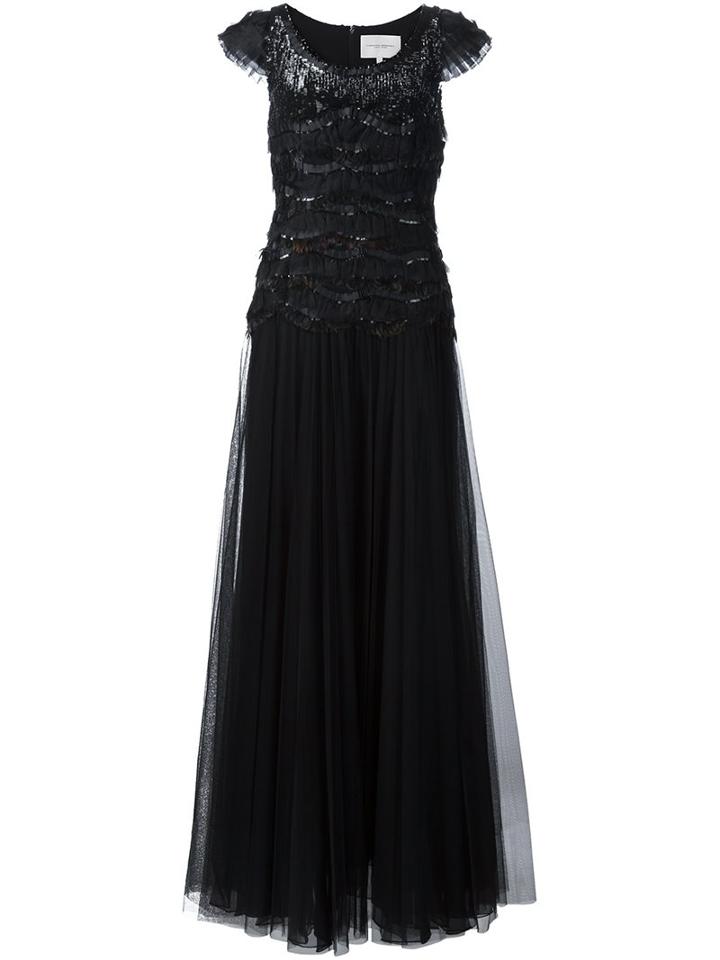 Carolina Herrera Wave Embroidered Gown