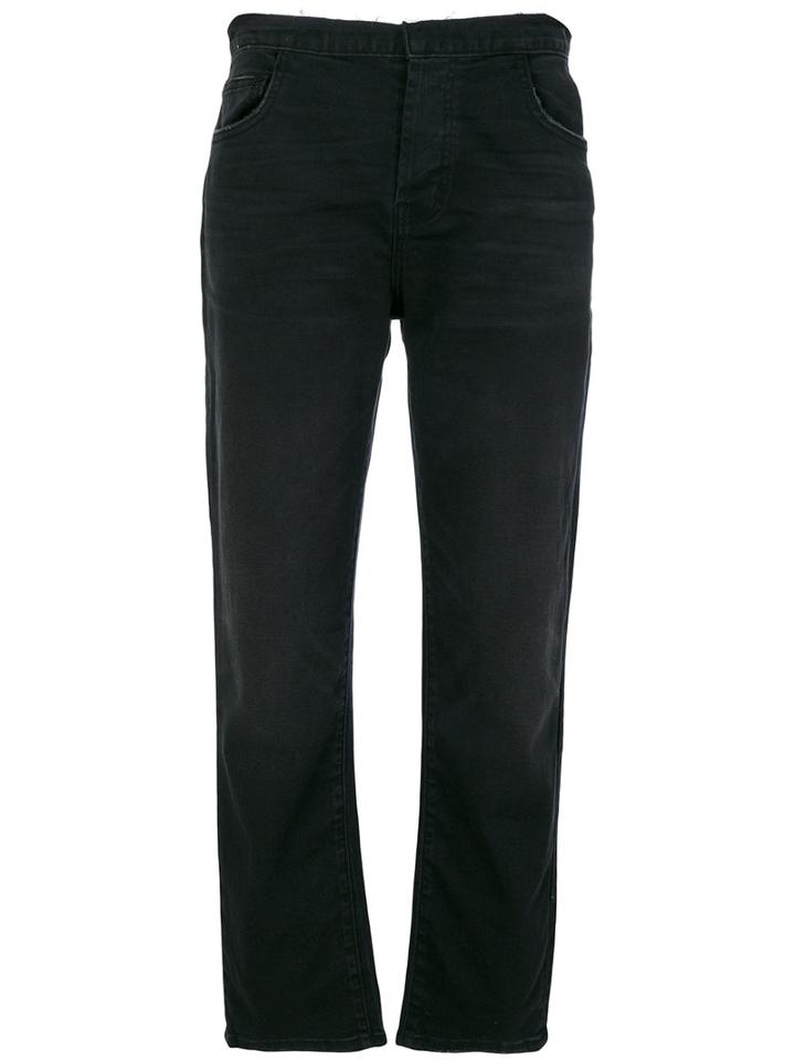 Current/elliott - The Original Straight Jeans - Women - Cotton/spandex/elastane - 29, Black, Cotton/spandex/elastane