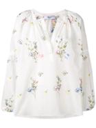 Blugirl Embroidered Floral Blouse - White