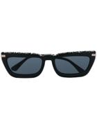 Jimmy Choo Eyewear Rectangular Frame Sunglasses - Black