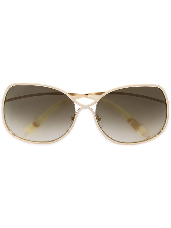 Victoria Beckham Oversized Sunglasses - Metallic