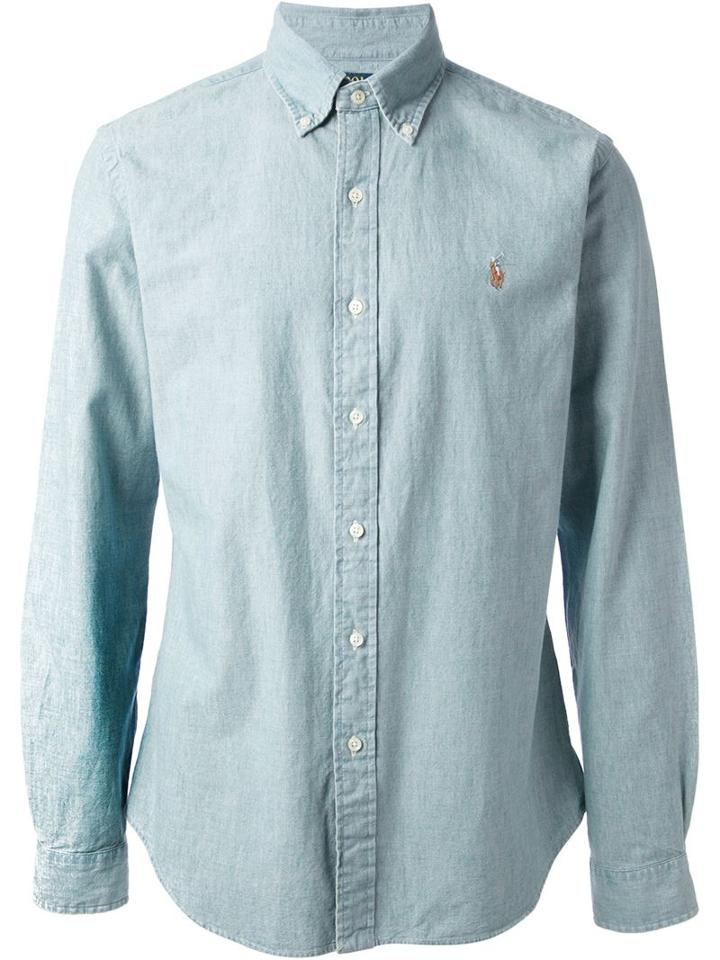 Polo Ralph Lauren Denim Shirt, Men's, Size: Large, Blue, Cotton