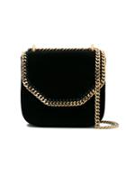 Stella Mccartney Velvet Falabella Cross Body Bag - Black