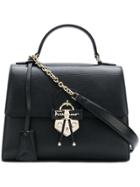 Salvatore Ferragamo Gancio Embellished Top Handle Bag - Black