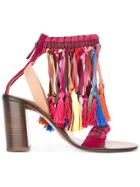 Chloé Rainbow Tassel Sandals - Multicolour