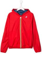 K Way Kids Teen Reversible Hooded Jacket - Red