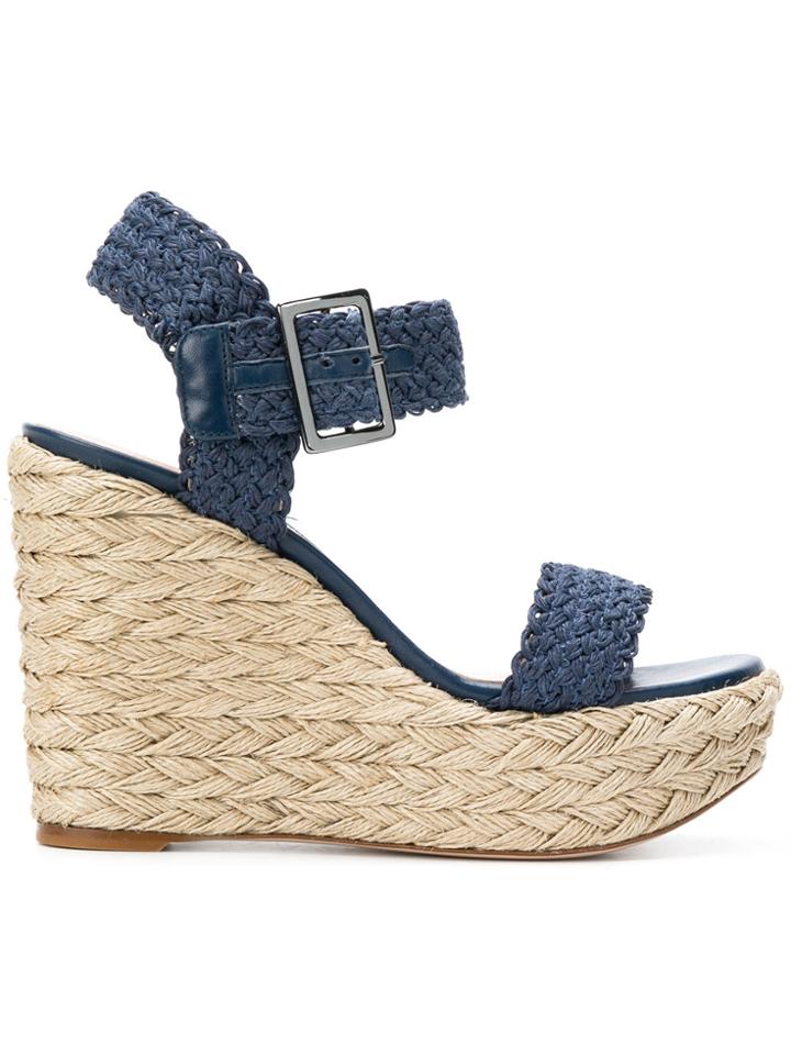 Stuart Weitzman Wedge Sandals - Blue