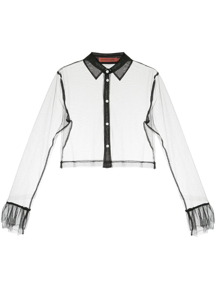 Manning Cartell Delight Sheer Cropped Shirt - Black