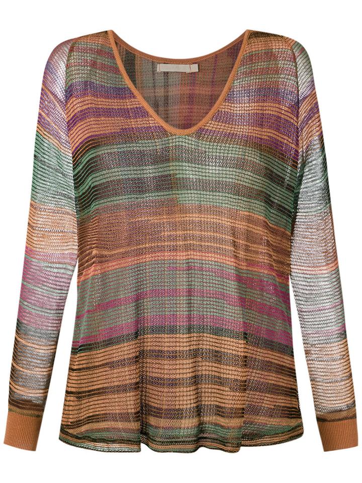 Cecilia Prado - Knitted Blouse - Women - Acrylic/lurex/viscose - Pp, Green, Acrylic/lurex/viscose