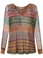 Cecilia Prado - Knitted Blouse - Women - Acrylic/lurex/viscose - Pp, Green, Acrylic/lurex/viscose