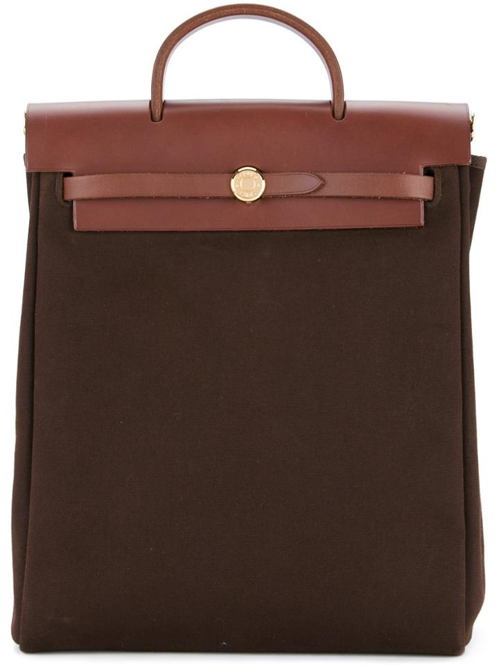 Hermès Vintage Herbag Backpack - Brown