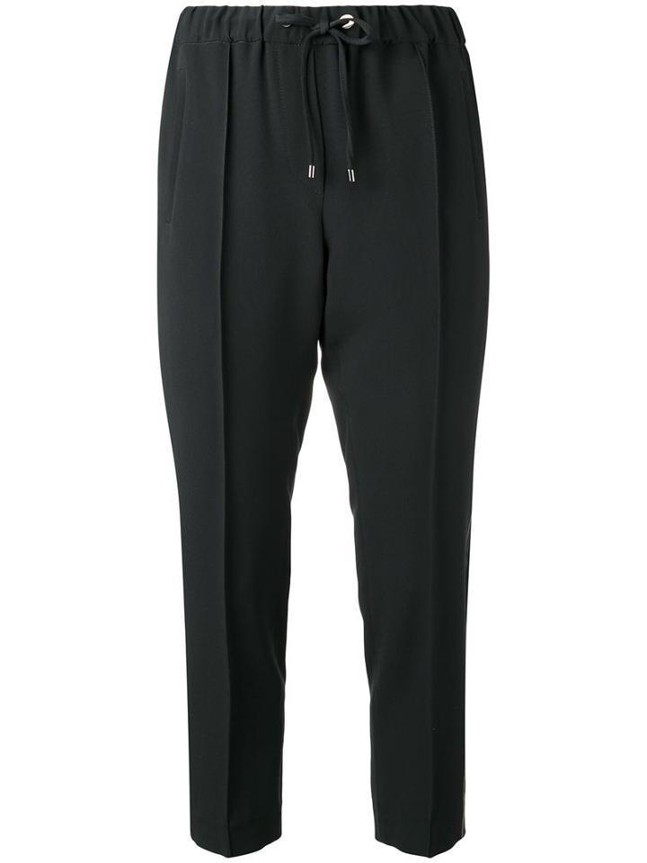 Brunello Cucinelli Cropped Trousers, Women's, Size: 46, Black, Acetate/silk/polyester/cupro
