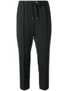 Brunello Cucinelli Cropped Trousers, Women's, Size: 46, Black, Acetate/silk/polyester/cupro