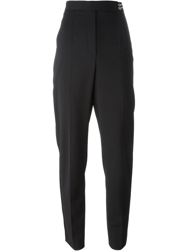Lanvin High Waist Trousers, Women's, Size: 40, Black, Spandex/elastane/viscose/wool