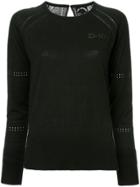The Upside Arrow Embroidered Sweater - Black