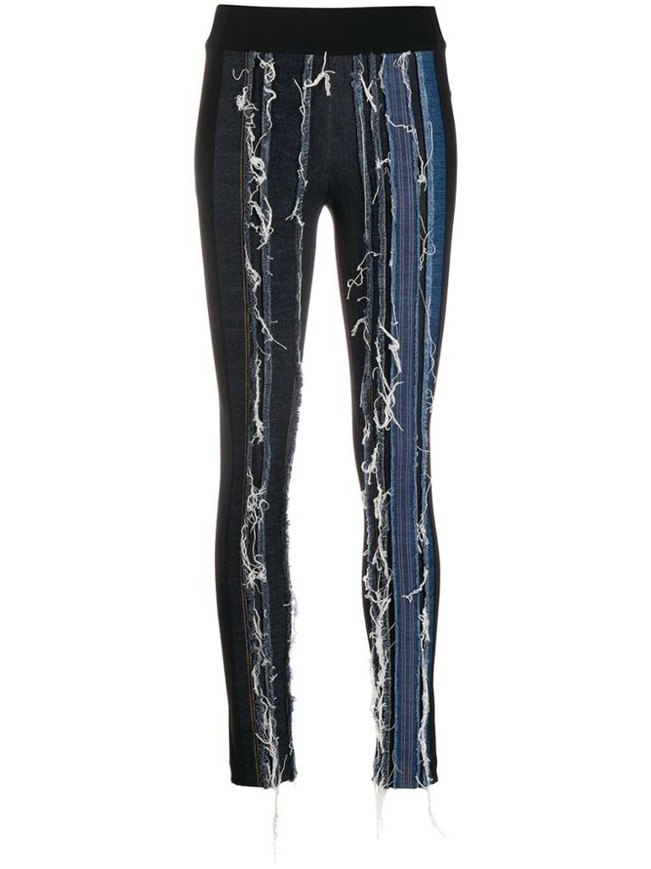 No Ka' Oi Denim Appliqué Trousers - Black