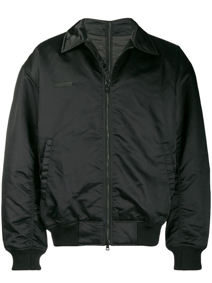 Wwwm Back Print Bomber Jacket - Black