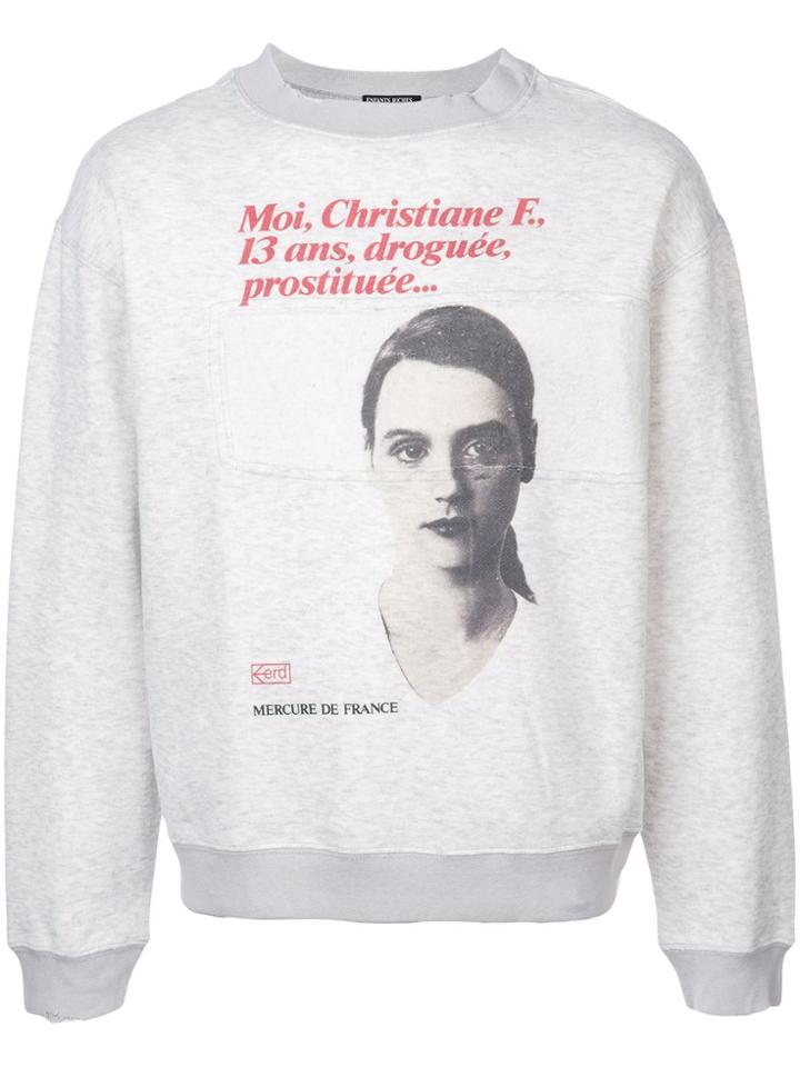Enfants Riches Déprimés Front Print Sweatshirt - Grey