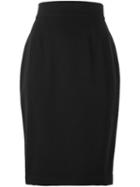 Thierry Mugler Vintage Pencil Skirt, Women's, Size: 40, Black