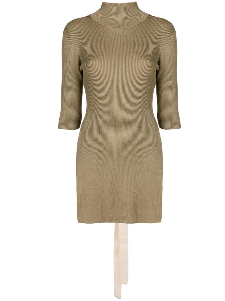 Erika Cavallini Open Shoulder Knitted Top - Nude & Neutrals