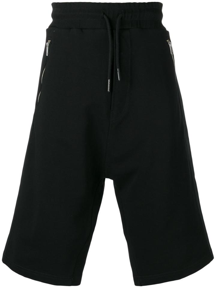 Diesel Drawstring Track Shorts - Black