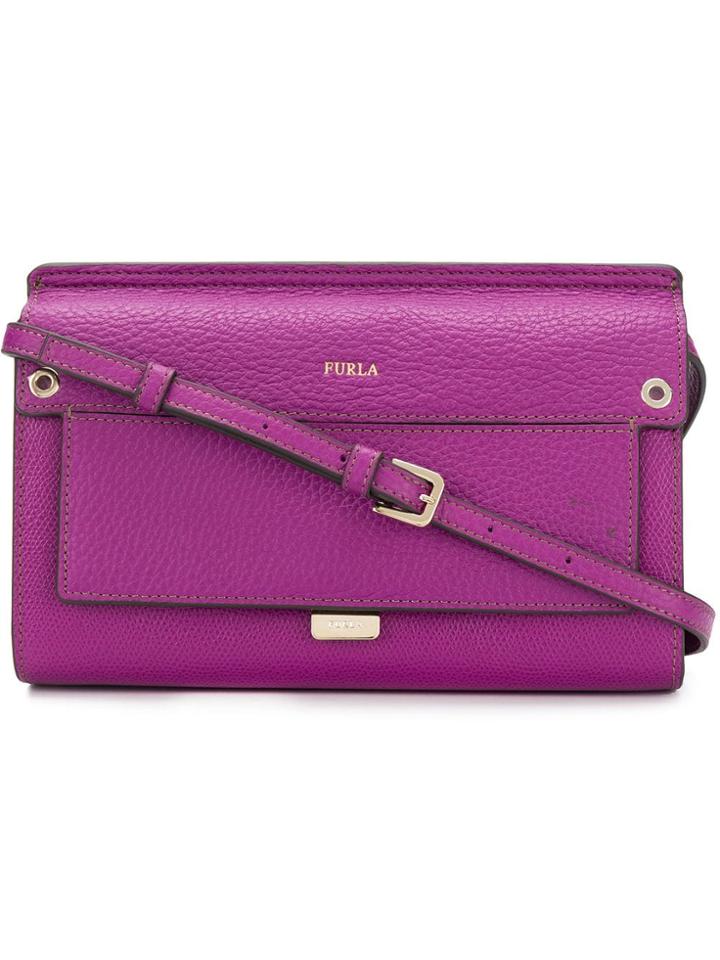 Furla Flap Crossbody Bag - Purple