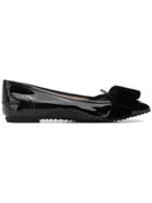 Tod's Ballerinas With A Bow Detail - Black