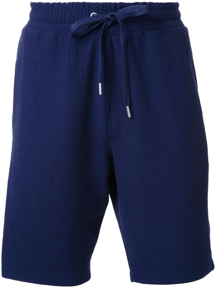 Ymc Drawstring Shorts, Men's, Size: 30, Blue, Cotton/polyester/viscose/spandex/elastane