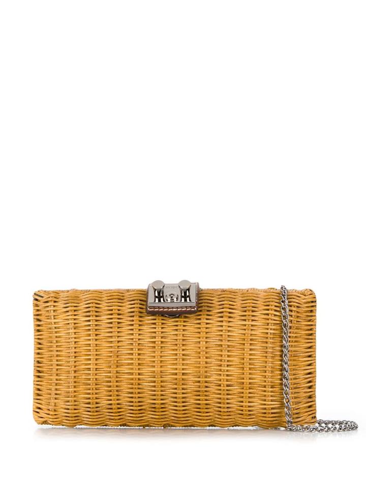 Rodo Woven Clutch Bag - Metallic
