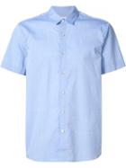 Closed Short Sleeved Shirt, Men's, Size: Large, Blue, Cotton