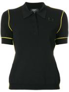 Rochas Contrast Piped Polo Shirt - Black